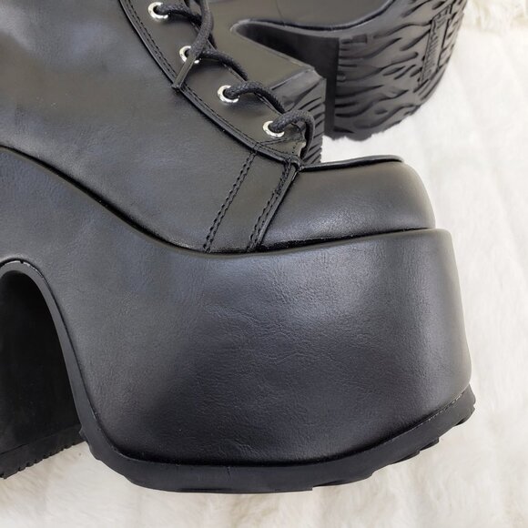 5" Block Heel Platform Goth Punk Ankle Boots 203 - Picture 15 of 15